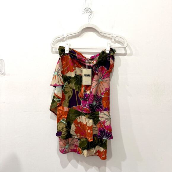 Floral Print High Waisted Adjustable Wrap Sarong Skirt Women's Multi One Size - Picture 1 of 3